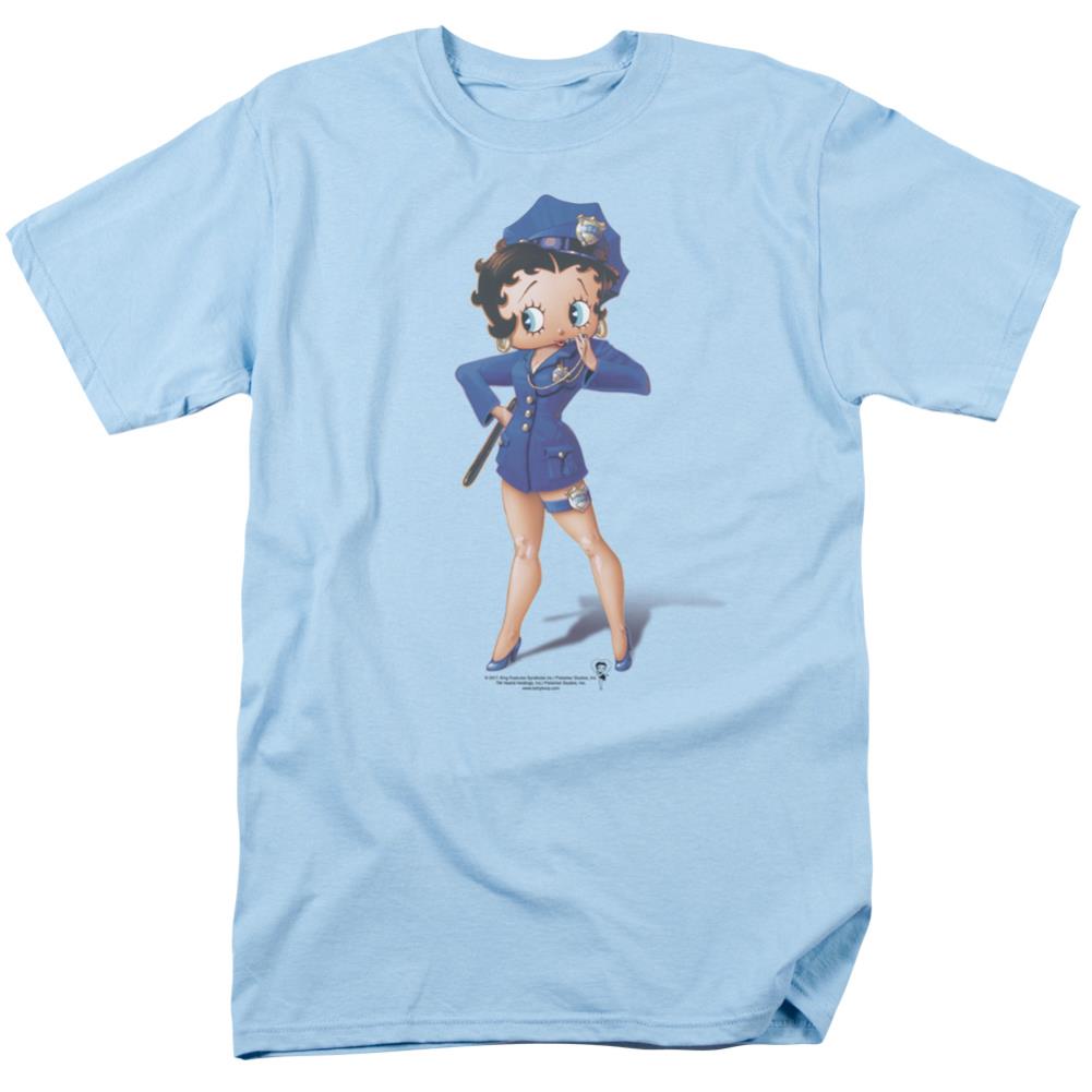 Betty Boop Officer Boop Men's 18/1 Cotton Short-Sleeve T-Shirt