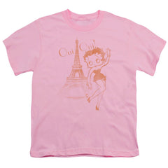 Betty Boop Oui Oui Youth 18/1 100% Cotton Short-Sleeve T-Shirt
