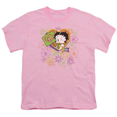 Betty Boop Peace Love And Boop Youth 18/1 100% Cotton Short-Sleeve T-Shirt