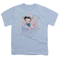 Betty Boop Pink Champagne Youth 18/1 100% Cotton Short-Sleeve T-Shirt