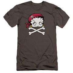 Betty Boop Pirate Men's Ultra-Soft 30/1 Cotton Slim Short-Sleeve T-Shirt