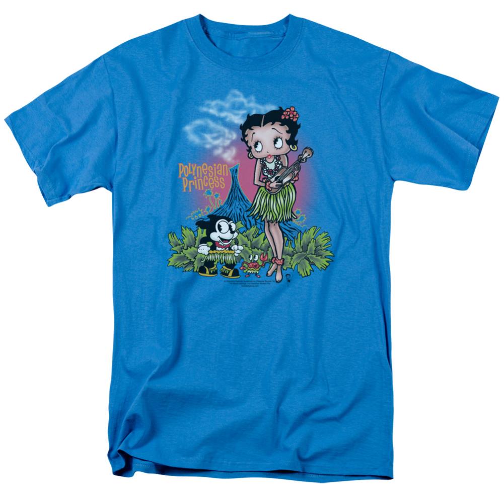 Betty Boop Polynesian Princess Men's 18/1 Cotton Short-Sleeve T-Shirt