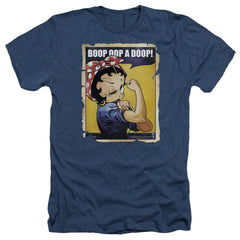 Betty Boop Power Men's 30/1 Heather 60 40 Poly Short-Sleeve T-Shirt