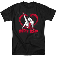 Betty Boop Scrolling Hearts Men's 18/1 Cotton Short-Sleeve T-Shirt