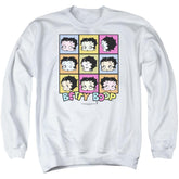 Betty Boop Shes Got The Look Men's Crewneck 50 50 Poly Long-Sleeve T-Shirt