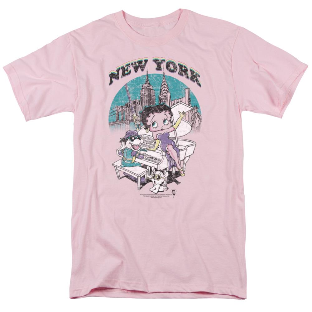Betty Boop Singing In Ny Men's 18/1 Cotton Short-Sleeve T-Shirt