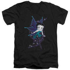 Betty Boop Sparkle Fairy Men's 30/1 Cotton Slim V-Neck T-Shirt