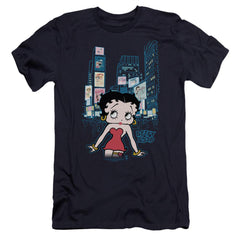 Betty Boop Square Men's Ultra-Soft 30/1 Cotton Slim Short-Sleeve T-Shirt