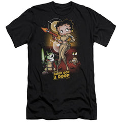 Betty Boop Star Princess Men's Ultra-Soft 30/1 Cotton Slim Short-Sleeve T-Shirt