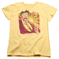 Betty Boop Sunset Surf Women's 18/1 Cotton Short-Sleeve T-Shirt
