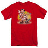 Betty Boop Surf Men's 18/1 Cotton Short-Sleeve T-Shirt