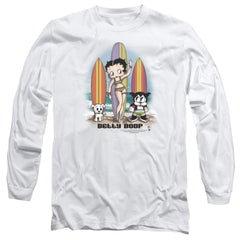 Betty Boop Surfers Men's 18/1 Cotton Long-Sleeve T-Shirt