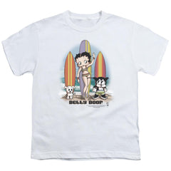 Betty Boop Surfers Youth 18/1 100% Cotton Short-Sleeve T-Shirt