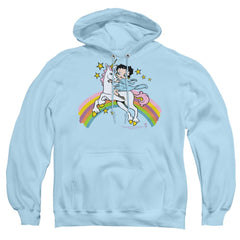 Betty Boop Unicorn & Rainbows Men's Pull-Over 75 25 Poly Hoodie
