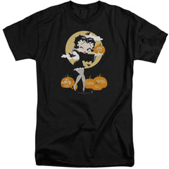 Betty Boop Vamp Pumkins Men's 18/1 Tall Cotton Short-Sleeve T-Shirt