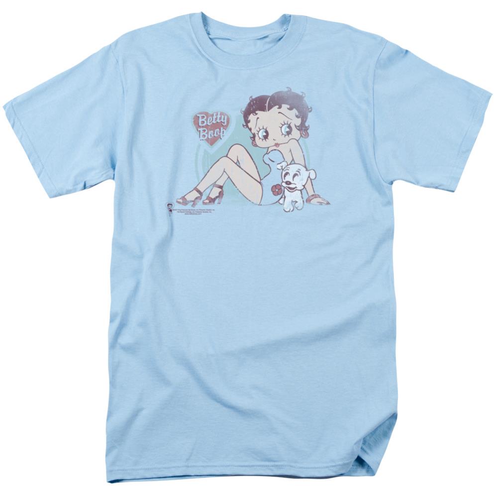 Betty Boop Vintage Pin Pup Men's 18/1 Cotton Short-Sleeve T-Shirt