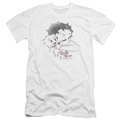 Betty Boop Vintage Wink Men's Ultra-Soft 30/1 Cotton Slim Short-Sleeve T-Shirt
