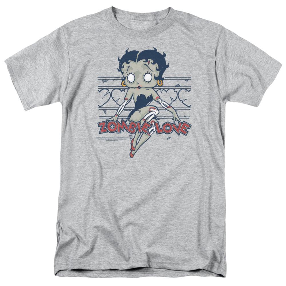 Betty Boop Zombie Pinup Men's 18/1 Cotton Short-Sleeve T-Shirt