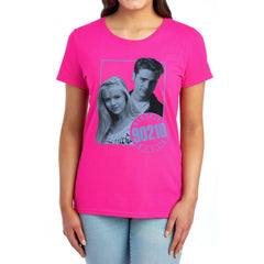 Beverly Hills 90210 Brandon & Kelly Women's 18/1 Cotton Short-Sleeve T-Shirt