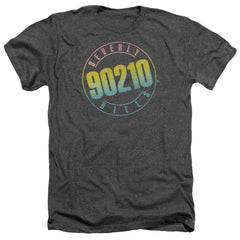 Beverly Hills 90210 Color Blend Logo Men's 30/1 Heather 60 40 Poly Short-Sleeve T-Shirt