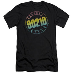 Beverly Hills 90210 Color Blend Logo Men's Ultra-Soft 30/1 Cotton Slim Short-Sleeve T-Shirt