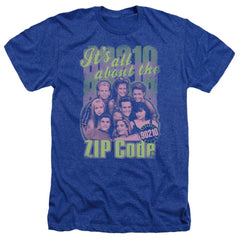 Beverly Hills 90210 Zip Code Men's 30/1 Heather 60 40 Poly Short-Sleeve T-Shirt
