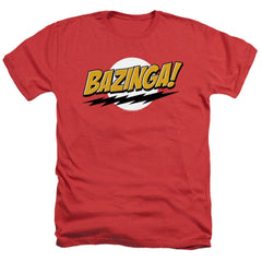 Big Bang Theory Bazinga Men's 30/1 Heather 60 40 Poly Short-Sleeve T-Shirt