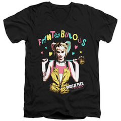 Birds Of Prey Fantabulous Men's 30/1 Cotton Slim V-Neck T-Shirt