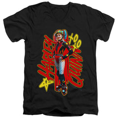 Birds Of Prey Harleymania Men's 30/1 Cotton Slim V-Neck T-Shirt