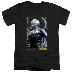 Blue Beetle Beetle Heads Up Men's 30/1 Cotton Slim V-Neck T-Shirt