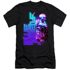 Blue Beetle Lightning Men's Ultra-Soft 30/1 Cotton Slim Short-Sleeve T-Shirt