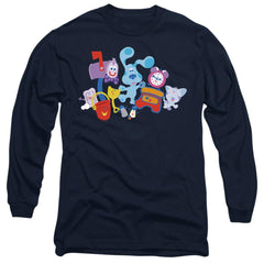 Blue's Clues Characters Men's 18/1 Cotton Long-Sleeve T-Shirt