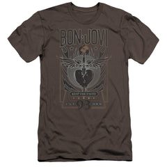 Bon Jovi Keep The Faith Men's Ultra-Soft 30/1 Cotton Slim Short-Sleeve T-Shirt