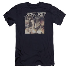 Bon Jovi Runaway Jon Men's Ultra-Soft 30/1 Cotton Slim Short-Sleeve T-Shirt