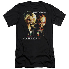 Bride Of Chucky Chucky Gets Lucky Men's Ultra-Soft 30/1 Cotton Slim Short-Sleeve T-Shirt