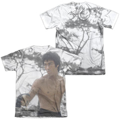 Bruce Lee Battle Ready (Front/Back Print) Men's Regular Fit Poly Cotton Short-Sleeve T-Shirt