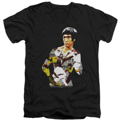 Bruce Lee Body Of Action Men's 30/1 Cotton Slim V-Neck T-Shirt