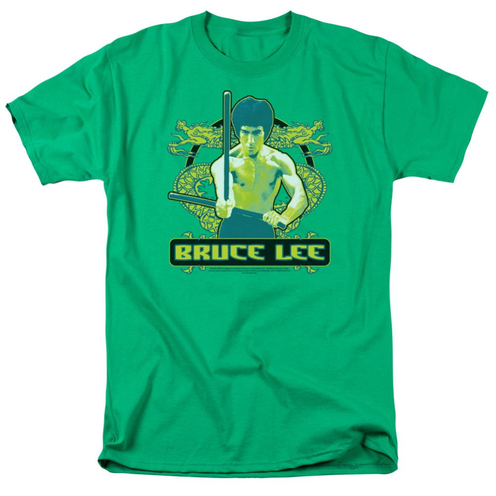 Bruce Lee Double Dragons Men's 18/1 Cotton Short-Sleeve T-Shirt