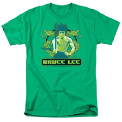Bruce Lee Double Dragons Men's 18/1 Cotton Short-Sleeve T-Shirt