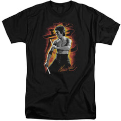 Bruce Lee Dragon Fire Men's 18/1 Tall Cotton Short-Sleeve T-Shirt