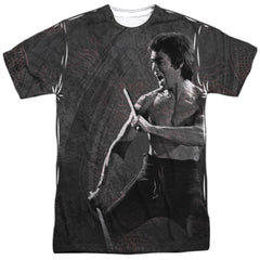 Bruce Lee Dragon Print Men's Regular Fit Polyester Short-Sleeve T-Shirt