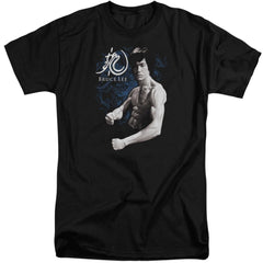 Bruce Lee Dragon Stance Men's 18/1 Tall Cotton Short-Sleeve T-Shirt