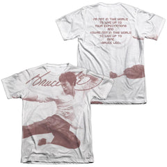 Bruce Lee Expectations (Front/Back Print) Men's Regular Fit Poly Cotton Short-Sleeve T-Shirt