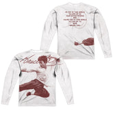 Bruce Lee Expectations (Front/Back Print) Men's Regular Fit Polyester Long-Sleeve T-Shirt