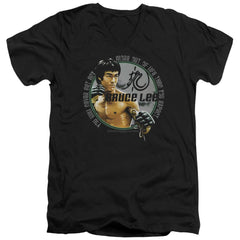 Bruce Lee Expectations Men's 30/1 Cotton Slim V-Neck T-Shirt