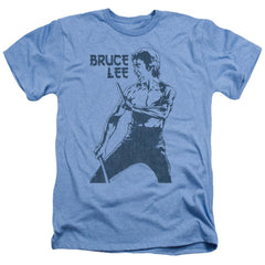 Bruce Lee Fighter Men's 30/1 Heather 60 40 Poly Short-Sleeve T-Shirt
