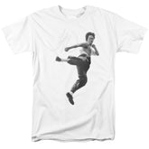 Bruce Lee Flying Kick Men's 18/1 Cotton Short-Sleeve T-Shirt