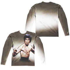 Bruce Lee Scratched Men's Regular Fit Polyester Long-Sleeve T-Shirt