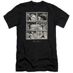 Bruce Lee Snap Shots Men's Ultra-Soft 30/1 Cotton Slim Short-Sleeve T-Shirt