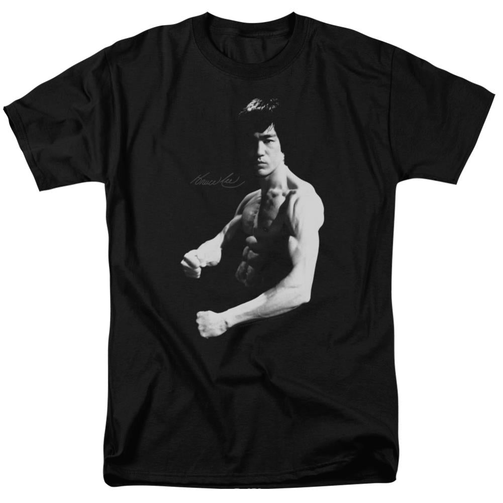 Bruce Lee Stance Men's 18/1 Cotton Short-Sleeve T-Shirt